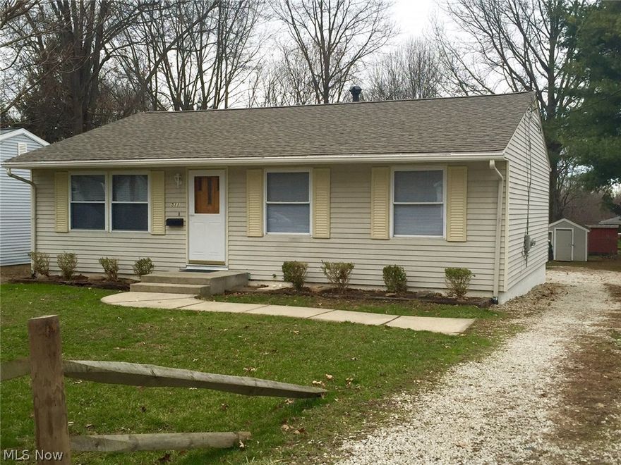 You MUST see this adorable move-in ready home to truly appreciate all it has to offer! This 3 bedroom, 1 bath ranch is immaculately clean and virtually brand new. It offers an open floor plan and an abundance of natural light. Practically everything in the home has been updated within the last 2 months - right down to the front entrance storm door. The roof, flooring, paint, kitchen hardware, windows and MORE have all been updated - this is the true meaning of a turn key home. The full basement is spacious and could easily be finished to provide more living space. The backyard offers plenty of space for outdoor enjoyment as well as a storage shed. Nestled in a well established neighborhood in Ravenna and within a stone's throw of an Elementary School, it's location offers much convenience.