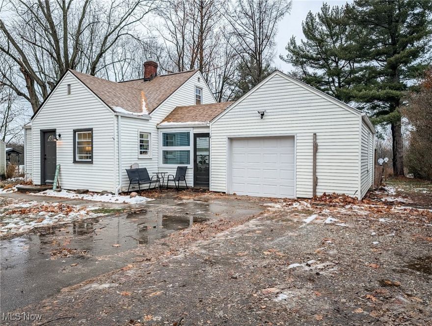 Step into style and simplicity with this fully renovated 3-bedroom, 1.5 -bath Cape Cod. Sitting on a private .93 acre lot, this home offers a perfect balance between modern touches and original architectural features. This home is beautifully and professionally updated. This home features an ALL NEW Kitchen with center Island, quartz counters, modern and clean black subway tile backsplash, and state of the art Stainless Steel appliances. The open layout flows effortlessly, making everyday living and entertaining a breeze. Welcome your guests through the new front door and into the spacious entry featuring a custom built coat rack/shoe bench drop zone. The living room is flooded with natural light and new recessed LED lighting. Open to the NEW kitchen this is a great place for family gatherings and entertaining. 2 updated bedrooms and a beautiful bathroom finish off the main floor living. Upstairs you will find a very large bedroom with separate seating entrance area. The lower level is freshly finished. So much flexibility for entertaining or family hang out space.  Outside, enjoy a nice-sized deck overlooking the very large backyard and pool —ideal for relaxing, hosting, or letting pets and kids play freely. With  a spacious 1.5-car garage, tons of yard space, and a move-in ready interior, this home checks all the boxes for comfort, function, and style. NEW Flooring, New lighting, New paint, ALL NEW Kitchen, New updated mudroom/sunroom. New entry doors. Newly insulated and drywalled garage. Don’t wait—schedule your showing today and fall in love with this charming, updated home!