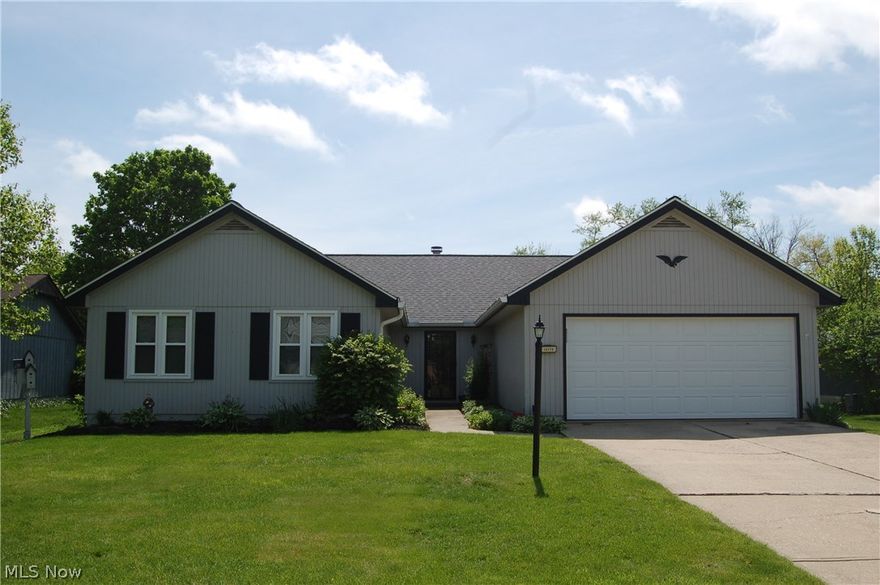 Welcome to this updated ranch in the private lake community of Aurora Shores. Sellers have done all the big money updates for you, all that is needed is your personal touch. Updates include new roof Dec 2017, furnace Sept 2016, all new windows June 2015, Garage door and opener April 2015, Stamped patio Sept 2014, all appliances new 2013. There are 3 bedrooms and two full baths, the Master bedroom has its own full bath and a walk in closet, the master also opens into to the sun rm. The family rm has a gas FP and also opens into the sun rm which is a 3 season 20x10 all glass doors so that you can sit and enjoy your park like setting. On days where you want to be completely outside you can sit and enjoy the new large stamped patio connected to the sun rm. There is also a living rm, dinning rm, eat-in kitchen, two more bedrooms and another full bath. Aurora Shores is the only community in NE Ohio that offers a 305 acre lake for boating, fishing, water skiing, and other water sports, two te