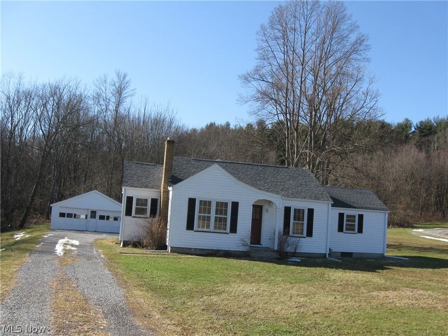 JUST GIVE PEACE A CHANCE. Like being in the country but yet close to main routes. Refurbished 3 bedroom ranch with formal living and dining room, entry foyer, galley kitchen, full basement and detached 2-car garage. Seller is having a new septic system installed when weather permits.