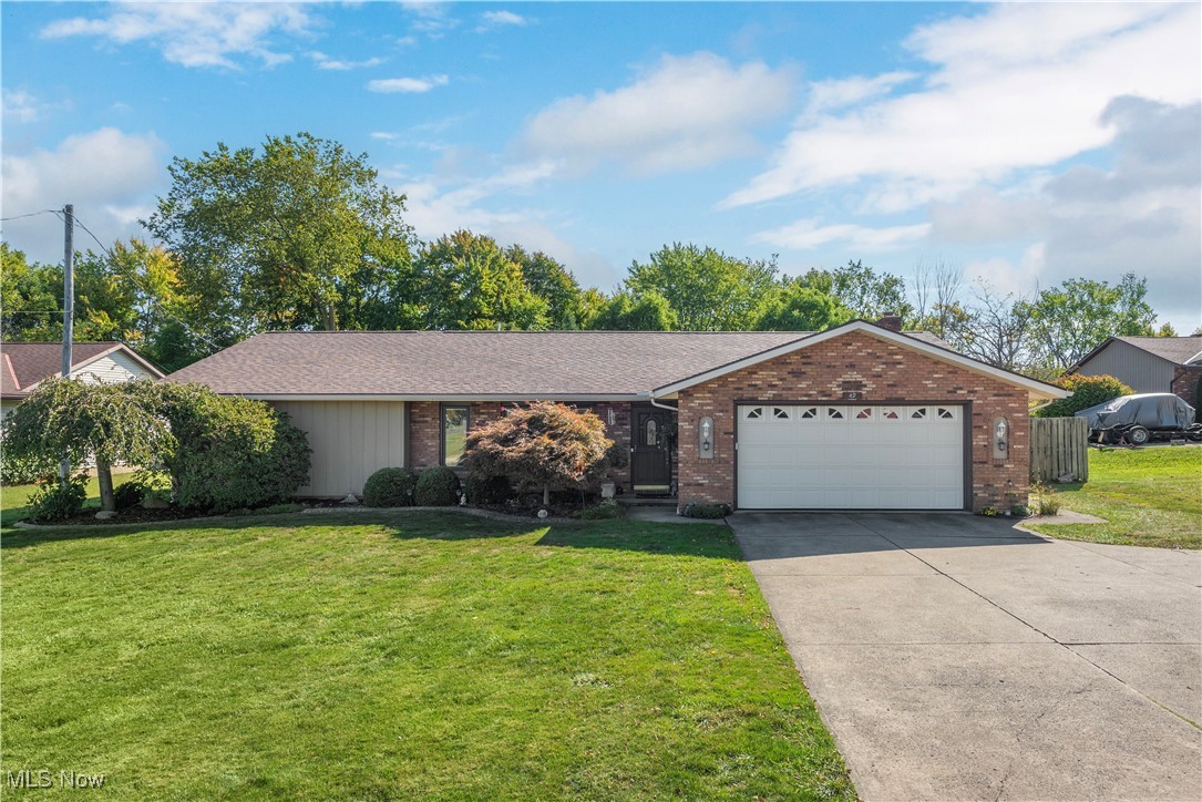Discover your dream home in Brunswick! This updated, 4-bedroom, 2.5-bath ranch offers modern comfort and style. This sprawling ranch features an open floor plan with a sleek updated kitchen (2017). Including GE Slate appliances, granite counters, soft close cabinets and tile backsplash. A large great room off the eat in kitchen offers plenty of room for large gatherings. LVL flooring (2022) has been installed through a majority of the home. The spacious primary suite offers plenty of natural light, a sitting area or office and private bath. Three large additional bedrooms and a private laundry room complete the main hallway. Step outside to your private backyard oasis from your enclosed patio, complete with a sparkling heated in-ground pool with slide, cabana and two convenient sheds (8x20 and 10x10) for extra storage. A two-car garage features hot and cold water with drain. Additional updates include Roof (2023), HVAC (2014) HW tank (2020) Interior paint (2024) Schedule your showing today on this move in ready property!