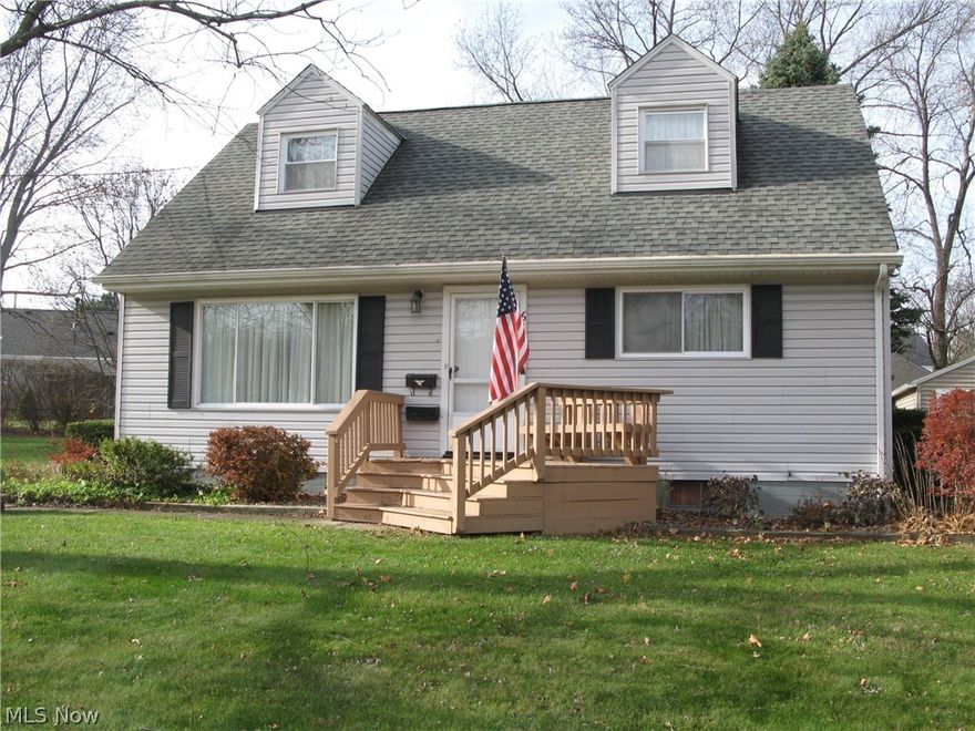 Rock solid 4 bedroom cape in great location.  All the big ticket items are done.  Newer roof, newer siding, newer windows, newer entry and screen doors, newer high efficiency furnace, newer water heater, newer garage and more.  HARDWOOD under carpet!  Finished basement.  The only thing you have to do is the fun stuff:  interior painting and decorating.  At this price, this home will not last long.  Hurry!  Easy to show.