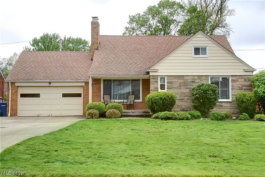 Fantastic 3 bedroom bungalow home with attached 2-car garage located by Bain Park in the heart of Fairview Park near shopping & the Cleveland Metroparks! Living room boasts a gas fireplace. First floor has 2 comfortable bedrooms with hardwood floors & a nice full bath. Upstairs is a master suite with a full bathroom as well. The dining room opens up into a four seasons room with large windows to welcome the sun. Partially finished basement with a laundry area & plenty of storage. 2 car attached garage and peaceful backyard. 1 year home warranty provided. Ideally located for biking or walking to nearby parks and playgrounds.