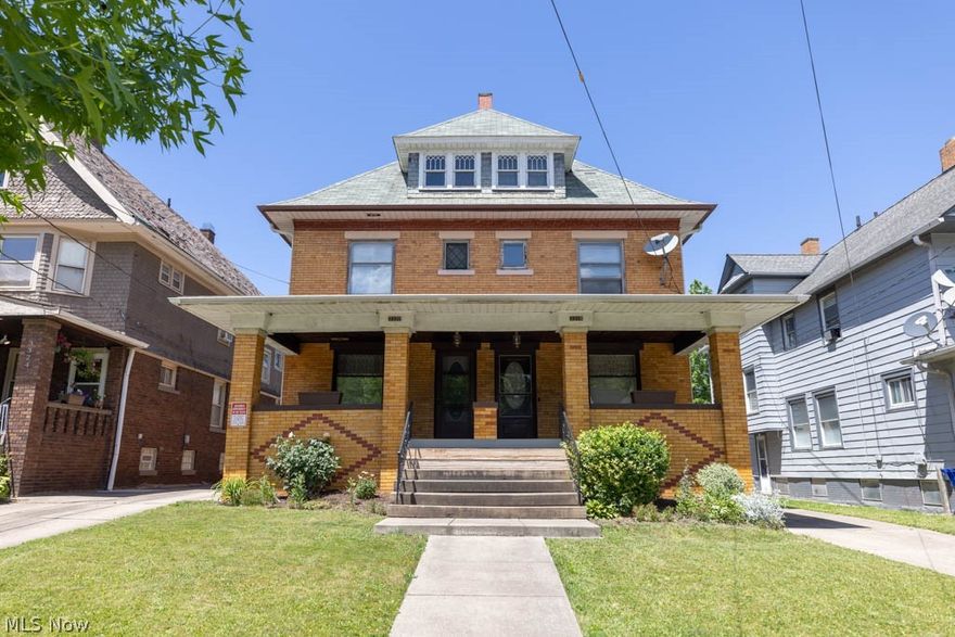 Amazing Brick Multi Family Side By Side Property Located In Cleveland's Historic Brooklyn Centre Neighborhood! Nearly 2,500 Square Feet Of Beauty! This Massive Home Features 2 Large Nicely Updated Kitchens With Newer Cabinets, Counters, Sinks, Electrical, Flooring And Appliances Stay!! Gorgeous Living & Dining Rooms With Natural Woodwork, Hardwood Floors (3318) Newer Flooring (3320) Leaded Glass Built-In Cabinets, Seating & Fireplaces!! Additional Bedroom/Office With Plenty Of Storage Rounds Out The First Levels! The Second Levels Offer 2 Big Master Bedrooms With Walk-In Closets, 2 Bedrooms With Balcony Access That Overlooks The Back Yard, 2 Additional Bedrooms And 2 Full Baths! Third Levels Are A Blank Canvas That Can Easily Be Finished For 2 More Bedrooms & Baths!! Huge Walkout Basements Have Additional Room For Storage!! Relax On Your Wonderful Covered Front Porches! Deep Lot! Nice Fenced Yard! 3 Car Converted Garage With Great Second Level! Other Updates Include East/West Basement Walls Waterproofed, Some Newer Vinyl Windows, Vinyl Siding On Garage, Rebuilt Chimneys, Rubber Roofing On Balconies, Downspouts Replaced! This Is The Investment Opportunity You've Been Waiting For! Call For An Appointment Today!!