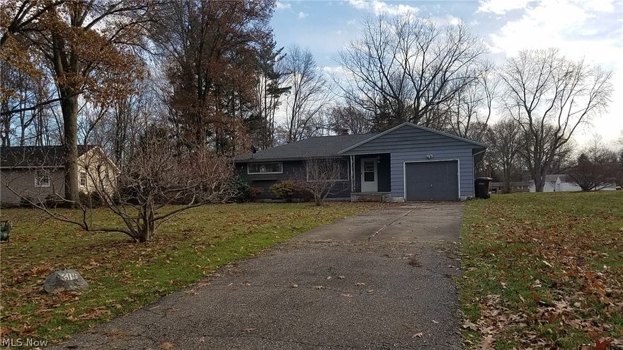 Great. 3 bedroom, 1 bath ranch with tons of potential. Screened in porch leads to the fenced backyard on a just over a half acre lot. Now is the time to put your finishing touches on your dream home. The flooring in the home has been removed so you can add the floors you want. Newer roof and quiet neighborhood.