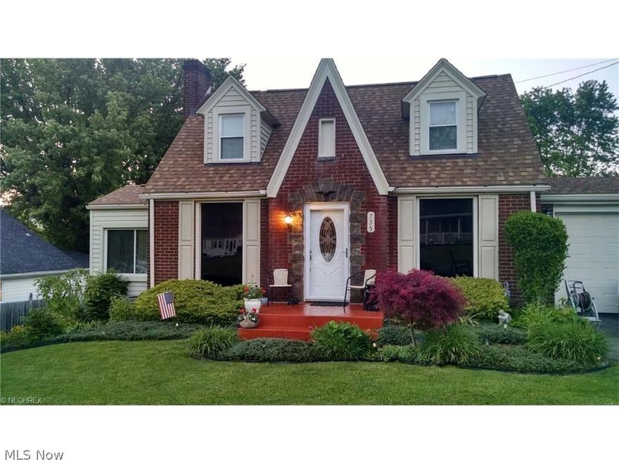 Come see this charming 2-3 bedroom home. This brick home has been updated and well maintained.  The beautiful landscaping consists of flowering perennials that bloom throughout the growing season. Exterior updates include newer roof on house and shed, shutters, soffit, fascia, windows and front door with storm door. Inside, there is new paint, ceiling fans, appliances in the kitchen and new flooring. The furnace was replaced 5-7 years ago, the hot water tank and water softener in 2016.  The basement has been waterproofed and has a lifetime guarantee that will transfer with the sale. The tub, located in the upstairs, has been replaced with a Bath Fitters unit. The plumbing and some electrical has been updated. This home is set up for entertaining with a formal dining room, large sunroom and deck.  There is a bedroom on the first floor that is currently being used as an office. The basement has a great family/rec room with a half bath. One year paid home warranty come with the purchase o