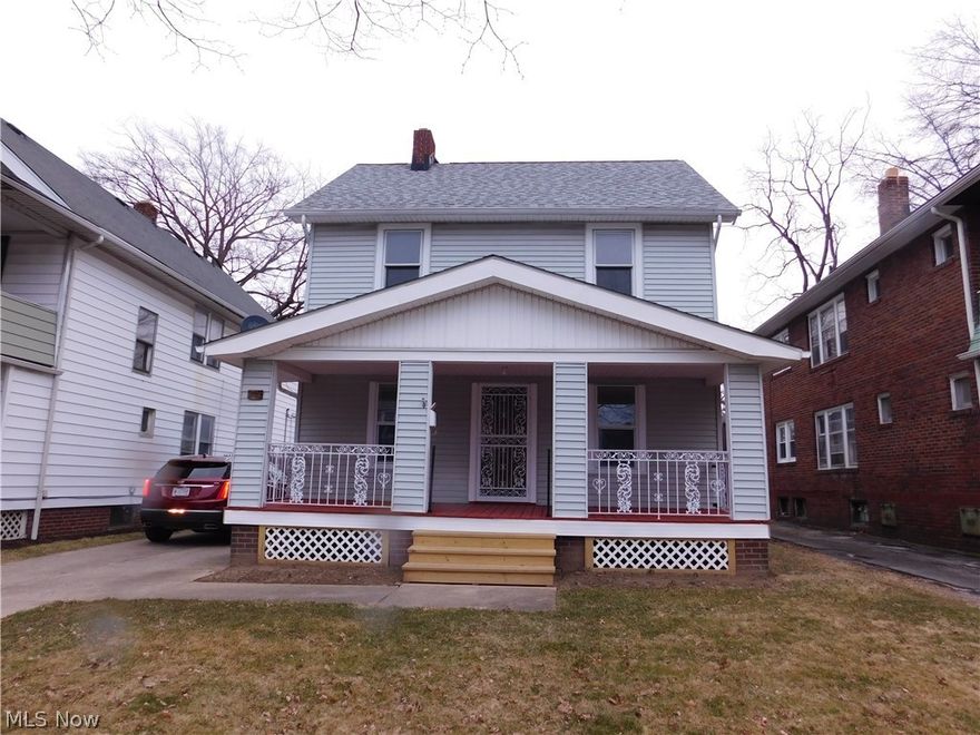Charming Lakewood 3 bedroom Colonial. Clean, well cared for and freshly painted. Move in ready. Beautiful floors, deco fireplace, walk up attic and full basement. The kitchen is equipped with a range. Mud room leading to new deck and spacious yard. 2 car garage. Desired location, Lakewood is the third largest city in Cuyahoga County. Surround by the beautiful Metro-parks and Lake Erie, and with some of the best small businesses and eatery's around. Tenant pays all utilities, lawn maintenance & snow removal. Dog allowed.