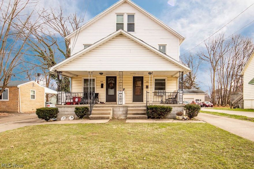 Amazing 2 unit investment property duplex- This building features 2 large units 2 bed rooms 1 full and half bath and the living rooms are very spacious with a beautiful front porch and long term tenants. Each pay their own utilities. each unit has there own garage and drive way.  The garage door has Just been redone, roof on garage  has been replaced,  the duplex roof was done 2016.  Unit 444 was remodeled in 2014  with  new windows, new drywall, the wiring has been redone , New vinyl siding,  new painting,  furnace is about 10 yrs old.  Unit 446 got new windows in 2016.  Each unit the tenants pay 450/ month and they each pay their own utilities. GREAT INVESTMENT OPPORTUNITY