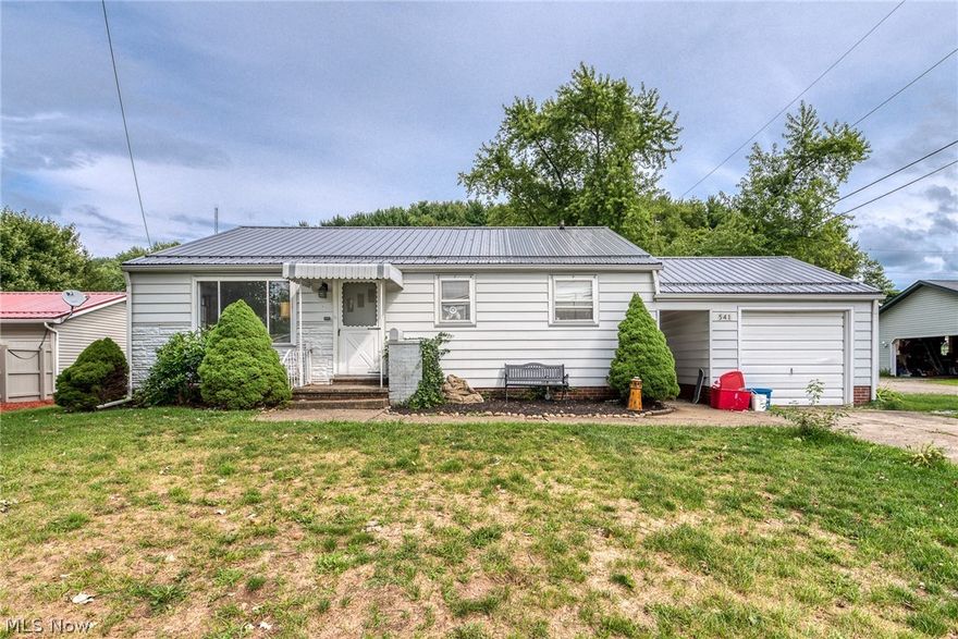 Welcome to 541 Murray! This charming ranch is what you've been searching for! Situated on a corner lot in Minerva LSD this home features a newer metal roof, white aluminum siding, and covered front stoop! From the moment you walk in the door you will love the updated vinyl plank flooring that flows through to the kitchen. The spacious eat in kitchen offers tons of counter space for meal prepping and opens up into the living area. The living rooms offers a large picture window to allow the natural sunlight to fill the room! Three great great sized bedrooms and full bath complete the first floor. Downstairs you will find an semi finished living area as well as a flex room that could be used as another bedroom or office. Just off the living area you will find the laundry room and second bath. Schedule your private showing today!