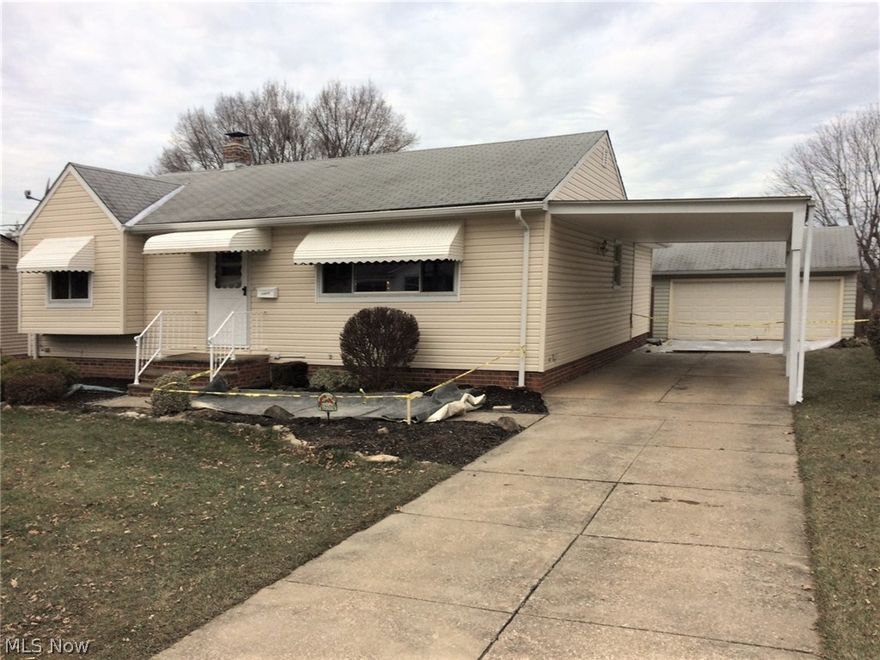 Larger 3 bedroom 2 full bath ranch with family room addition off of the kitchen. Home has new carpet in living and dining area and hall, new vinyl plank flooring for kitchen and for family room off of the kitchen. Recently remodeled bathroom with ceramic title flooring on the main floor.  All three bedrooms are a nice size and with larger closet and all bedrooms have nice hardwood floors. Basement is finished with recreation room carpeted and with built-ins and a full bath.  Awesome storage space in the basement with numerous closets. Backyard is completely fenced in with privacy fence covered patio attached to the two car garage.  2017 - Front steps brick repaired and service walk replaced and driveway area in front of garage replaced.  New roof on the covered patio. Call for an appointment today. We know you'll like it here!