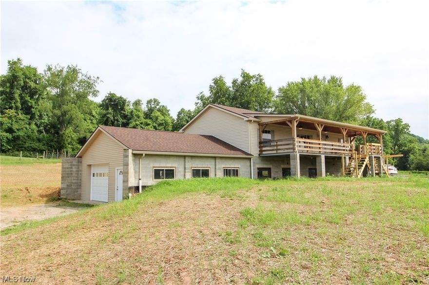 Land & home for sale in Washington County, Ohio. Good opportunity to purchase a home close to the Ohio River with easy access to Marietta Ohio! The room for animals and the home sits way back off SR 7 for privacy, peace, and quiet! The seller is still in the process of making some repairs and improvements on the property and home. The seller has never lived at this property. The property and home is selling as is. The seller is reserving the gas & oil rights. Annual taxes are to be determined due to the new split.