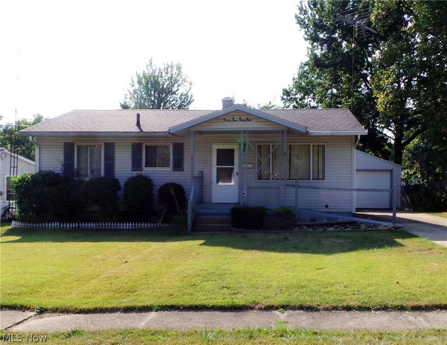 Nice ranch home with some extra features for making life easier. Front entrance offers a ramp. Inside a large walk in shower and a huge master that could be combined living area  Nice size 1.5 garage (16x25) with paved drive and covered back patio. Smaller yard so easy to maintain. Small royalty check transfers with property. A very unique home that might be just what you need if you are caring for a loved one. Basement is dry and painted, offering a shower and toilet. Plenty of storage or easily an additional living space.