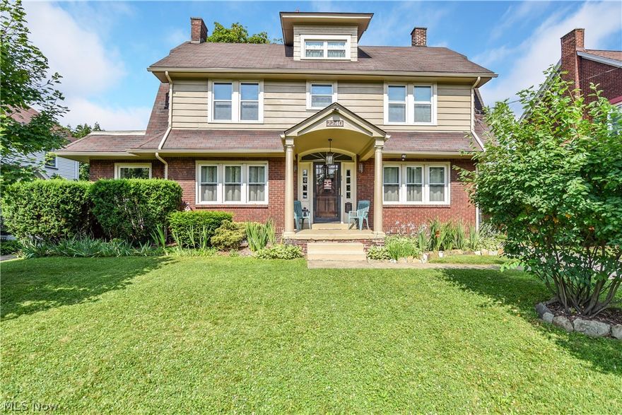 This classic North Side colonial offers 5 bedrooms and 3 bathrooms that have all been updated! With over 2400 square feet of charm and character you will not be disappointed.The center hall plan offers a spacious foyer that opens to a formal dining room with hardwood floors and a 20 x 14 living room with fireplace. Two sets of French doors off the living room open to the sun room which also has a fireplace.There is an eat-in kitchen with charming dining nook and for convenience a 1st floor ½ bath. The 2nd floor has 3 additional bedrooms with a master that measures 21 x 12 and has its own fireplace. The 2nd floor bathroom has been updated with tub/shower and vanity.There is a 3rd floor with 2 additional bedrooms and another full bathroom.The oversized back yard is completely fenced and you have a 2 car brick garage with new garage doors and glass block windows. Updates include:(2018) new kitchen floor; (2016) new carpet master bedroom: (2014) exterior concrete; (2014) 3rd floor new carp