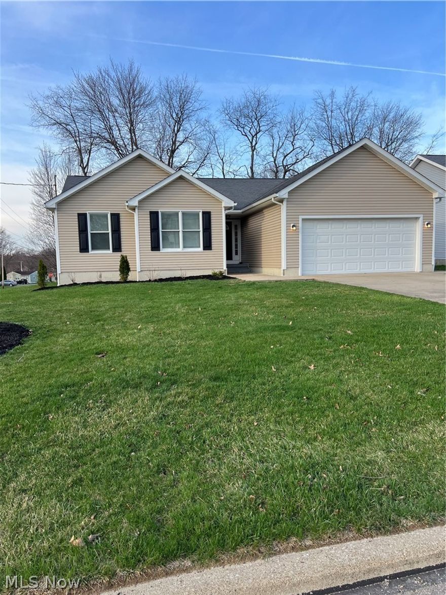 all uodated ranch. 3 bedrooms 2 1/2 baths,new kitchen with granite counter tops,all new appliances,island bar. new vinly siding.new vinyl floors,new carpets,new rear deck,all new baths/shower.extra high basementa move in ready home.all painted inside.