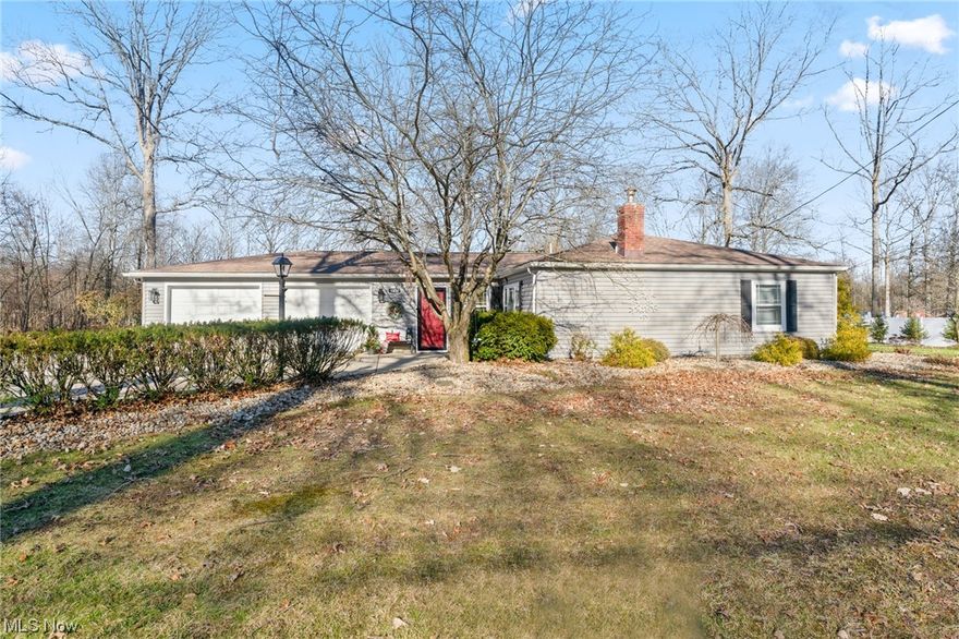 Looking for a Beautiful Updated Country Ranch? You will definitely want to come take a look at this nicely updated 3 bedroom 2 bath lovely home that is brand new to the market offering over 2,000 Sq Ft of living space.  Sitting on 6 scenic acres in Bristolville Twp.   2 car attached garage. Really Nice curb appeal!  Plenty of cabinets and counter space in stunning bright open kitchen with breakfast bar seating and rustic beams. Inviting Stone Fireplace with wood burning insert for extra comfort this winter in spacious living room. Wonderful Open dining area. New interior and exterior lighting.  All brand-new vinyl windows. First Floor laundry off the kitchen.  Updated electrical 200-amp service. Back deck and patio for our door entertaining.  Updated septic system. 24x24 heated pole barn has been insulated for multi-purpose use. 12x16 shed is great for extra storage. Close to all amenities. 1 year home warranty is also included.   You could be celebrating the new year 2024 with a new home that is move in ready!