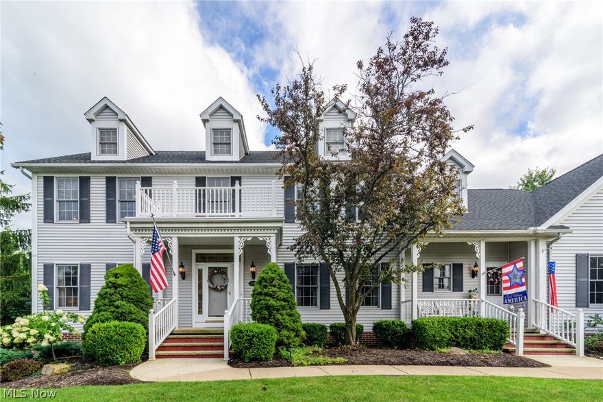 Custom built 1 owner 4br Colonial at the end of cul-de-sac. Surround sound inside & out. Built for entertaining! Large eat-in kitchen w/walk-in pantry, above cabinet lighting, large center island, planning desk & lots of storage. Kitchen appliances stay including new microwave. Family rm just off kitchen features wood-burning fireplace, French doors to office. 1st-floor office features French doors for privacy, built-in shelving & recessed lighting. 1st floor laundry/mudroom includes washer & dryer, sink, counter, built-in ironing board, wall cabinets & lots of storage. Formal living room w/gorgeous crown molding & doors to office. Dining rm has crown molding in tray ceiling & chair rail. Triple crown molding in foyer, upstairs hallway, living room & first-floor powder rm. Large master suite w/generous walk-in closet. Master bath w/dual sinks & vanity counter, Jacuzzi tub & separate water closet w/shower. 3 additional bedrms & a bonus room complete the 2nd floor. One bedroom has a hidden "Indians Dug Out" playroom. Bonus room has staircase to 3 car heated side-load garage which makes this ideal for in-law suite, office with separate entry or kids coming & going. Custom-built deck to 30' round above ground pool. Deck has built-in stair lighting, pergola, swing, surround sound & a gorgeous view of the private back yard. Natural gas grill remains. Play area & storage shed. Sprinkler system, Cat-5 cabling, 9' ceilings, & many more custom features. Roof & hot water tank new 2018.