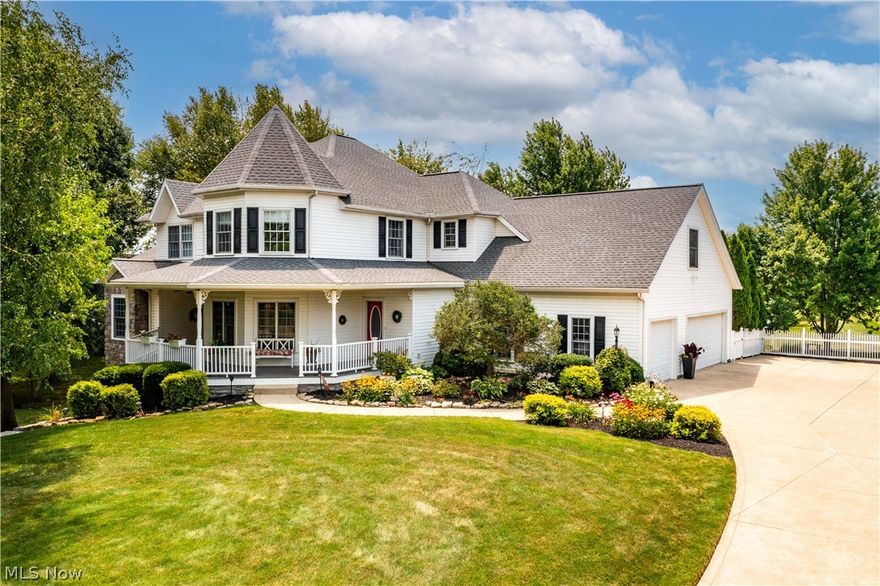 Welcome to this beautiful Victorian home, just under 5600 square feet which includes the walk-out basement.  Plenty of space for all w/5 bedrooms, 3 1/2 baths, beautifully situated on 1.09 acres in one of Valley City's sought after neighborhoods. The spectacular view from the expansive 37x12 covered back porch includes a stamped patio, partial fenced yard, above ground pool w/large composite decking & shed.. The winding front sidewalk leads to the wrap-around front porch & enter thru the double doors which sets the tone as you enter the impressive two-story octagonal family room w/3 second story bay windows equipped  w/remote control solar blinds. New LED FP with numerous choices for an ambiance filled evening.

There's a generous 1st floor Master Bedroom & Master Bath (new w/tub w/decorative glass tiling, shower, porcelain flooring) &  2 walk in closets; a 1st-floor office with a cozy window seat could make a great additional 1st floor bedroom/nursery; which means you could have SIX bedrooms! The formal dining room is beautifully appointed for those holiday dinners with family. Kitchen has gorgeous maple cabinets, 10 ft Quartz breakfast bar, pantry, & oodles of Hi Macs counter space (similar to Corian) for chef inspired meals. The floor also includes a large separate eating area overlooking the back deck & beautifully landscaped yard.

Upstairs has 4 bedrooms, one of which is above the 3 car garage which would make a great professional home office, kids/teen suite, or play room. Many updates include but not limited to new roof in 2020 w/transferable warranty, all new bathrooms, new furnace & wifi carrier thermostat 2020, new H2O tank 2024, Gutter size upgrades 2021, main floor hardwood sanding & refinishing & new hardwood flooring in office 2022, dramatic stairway update in 2022. Finished walkout basement has plenty of storage, full bath.  Also included CINCH Home Warranty for 1year. So come view this beautiful home & make it yours; you'll be glad you did!