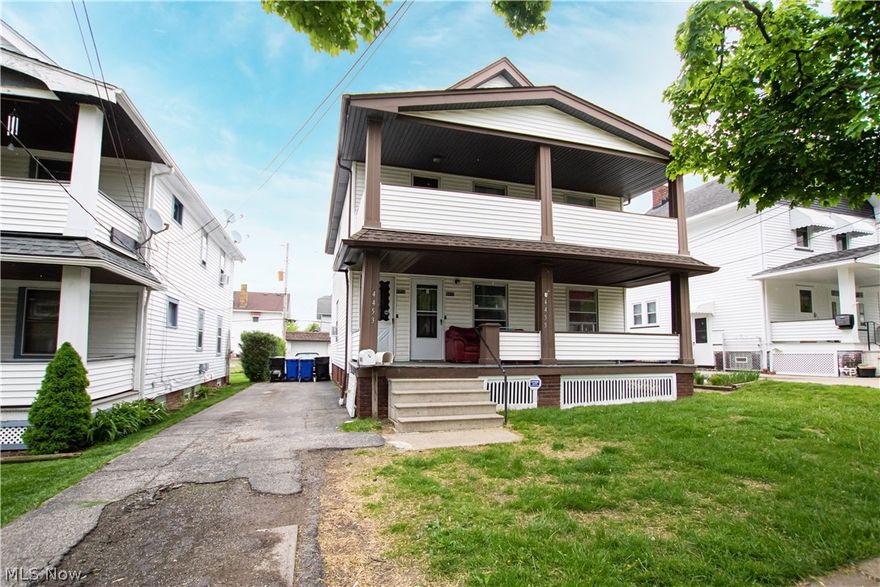 Calling All Investors! This tenant occupied multi-family home is a great investment opportunity. It has 4 bedrooms and 2 baths within 2 units. Fully occupied, the rent totals $1,434 a month. The property also has a full basement, an open porch for each unit, and a detached two-car garage. Updates include vinyl-siding, new low-flow toilets and fixtures, new countertop, new water heater, new electrical panels, new storm doors, updated carpet, and updated woodwork. Don't miss your chance to add this gem to your portfolio.