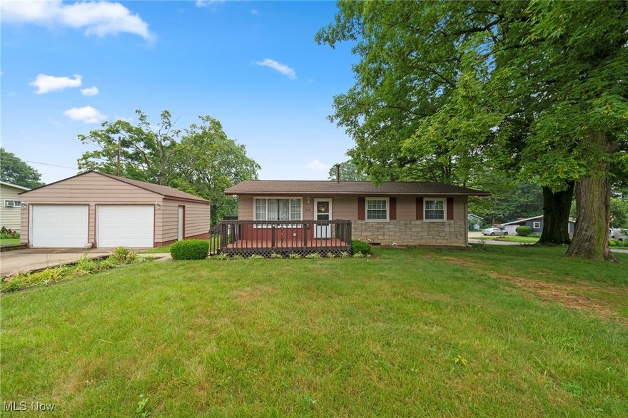 Well-maintained 3-bedroom, 1-bathroom ranch situated on a corner lot with a large 2-car detached garage and newer roof (2019). This one owner home has been cared for and is clean, offering a solid foundation for a new owner’s updates and personal touches.



Located just 1.9 miles from Massillon Middle School and within walking distance to a local shopping center and Lincoln Park. Easy access to the Ohio to Erie bike trail and bikeable to downtown Massillon.



The walk-out basement offers additional space and potential for future finishing.