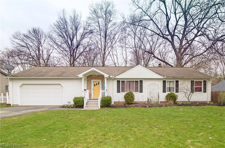 Wonderfully maintained 3 bedroom Ranch in North Olmsted on a 1.24 acre lot!!  Updates include newer kitchen floors and a fully updated main floor bathroom.  This home features newer appliances, second level attic space, extra spacious 700 sq ft garage with storage and plumbing, and 14 x 20 3 season room off of the kitchen.  The full basement includes new carpet, newer walls and office space, and a convenient half bath.  Large backyard perfect for entertaining, with plenty of trees for a little added privacy.  One year home warranty offered!!  Call for a private showing today!