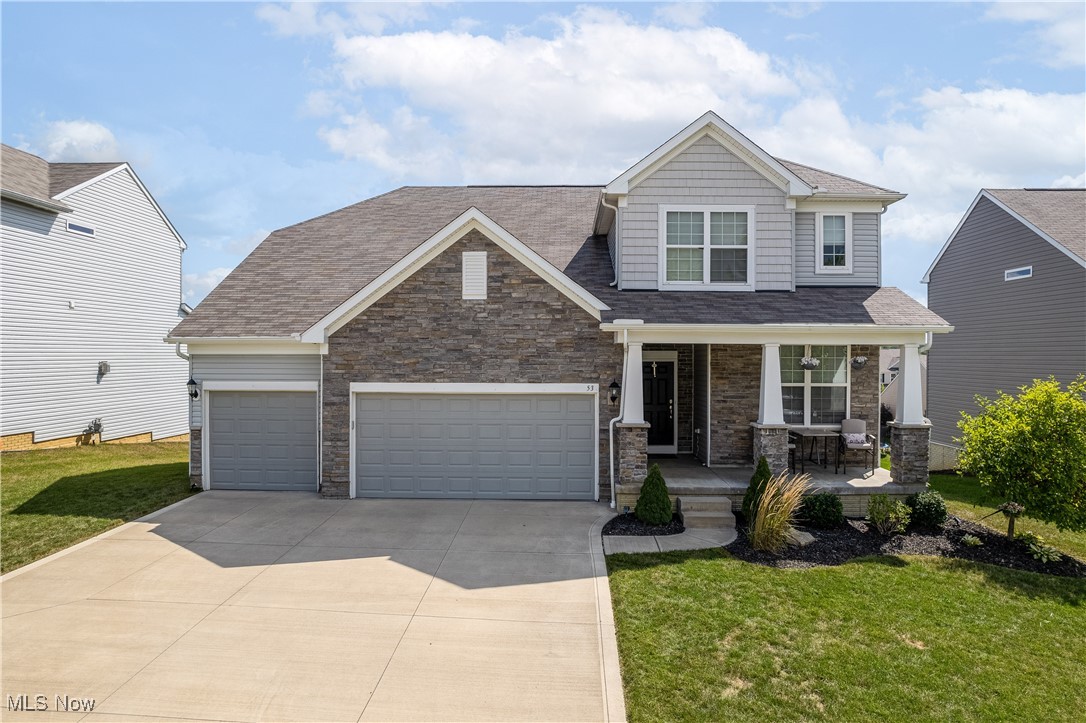 Why wait to build when you can own this Gorgeous Colonial Pulte built in 2019 in The Preserve at Millers Farm. Once you walk in you will never want to leave. First floor features an open floor plan with an office, well-appointed kitchen with island, granite counter tops and white maple cabinetry, open to the dinette area and generous sized living room w/fireplace. First floor also features a spacious foyer, guest bath, first floor laundry w/laundry tub, mud room off the 3 car garage w/built in bench. The Pulte Planning Center is right off the kitchen perfect space for recipe planning, homework, or another office area. Second floor offers an owners suite, hall bath, 3 other spacious bedrooms with walk in closets and a bonus loft area. Basement has 9' ceilings, rough in plumbing and waiting for your finished touches to make this space your own. Three car garage, 2023 fenced in yard and 2022 Trex deck. Call your favorite realtor today to schedule a time to see this amazing home.