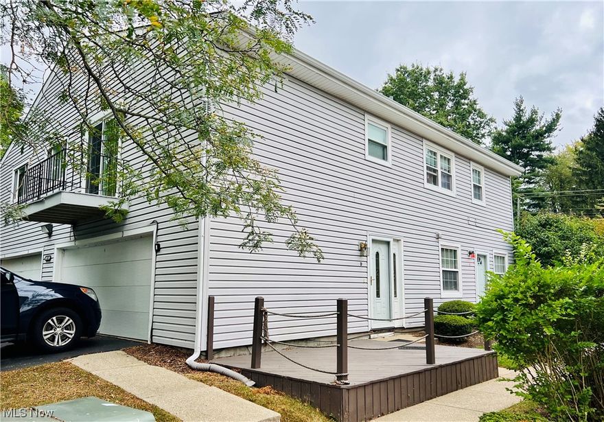 Spacious very well cared for ranch Condo, in Country Club North in Green. Large living room and dining area.  Premium wood cabinets in the updated in Kitchen and Bath. Newer appliances, including washer and dryer.  Extra hallway closet has electric outlet for small freezer etc.  Garage space under unit with door opener. Large deck for outdoor enjoyment. Community pool and play area for residents.  Buyer to verify all Condo Association Rules and Regulations, and monthly fee.  Move in before the holidays !