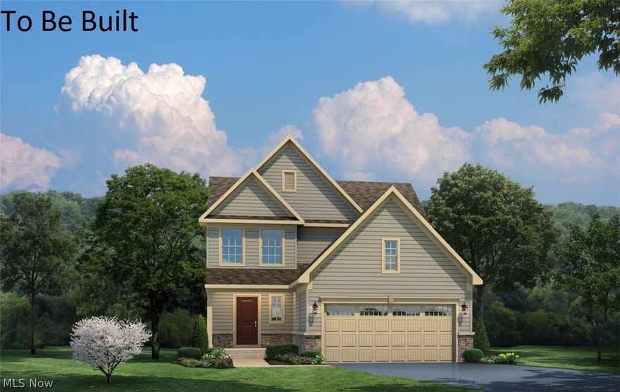 The Adrian single-family home exudes luxury living.  This home has beautiful upgraded design interiors including popular LVP throughout the main level, bathrooms, and laundry, quartz kitchen counter tops, white cabinets, a cozy fireplace in the great room, and more.  Arrive through either the inviting foyer or the convenient family entry off the 2-car garage. Both lead to a wide-open living area where a stunning great room flows seamlessly to the dining area and gourmet kitchen, well-appointed with ample cabinet and counter space, plus an island. Upstairs 3 bedrooms and 2 full baths - plus a laundry area for your convenience.  Your luxurious owner's suite includes a walk-in closet and private bathroom. A full unfinished basement gives you tons of storage space or finish it later! To Be Built. Photos for representation only.