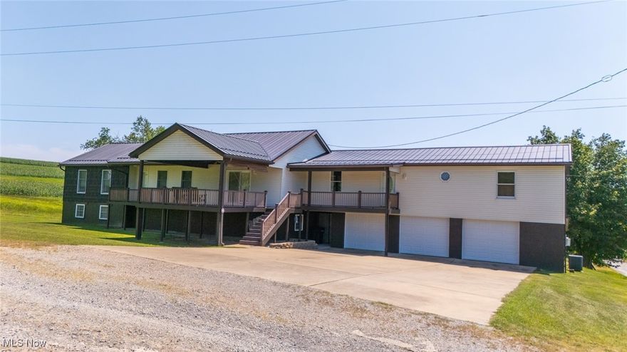 Welcome to 73881 Colerain Mt. Pleasant Rd in Dillonvale OH. The home is nestled on 1 acre in a lovely private country setting providing the perfect balance of space and serenity. Enjoy the surrounding views and beautiful landscaping from the wonderful large front covered trex porch, in door in the huge sunroom, or on the rear patio. This spacious over 3,500 sq. ft. home offers so much living space with the main part of the home having 3 bedrooms, 3 full baths, a formal dining room, a large pantry area, a gaming room, a first floor laundry, and a couple rec rooms in the basement. The home also has an amazing mother-in-law suite with 1 bedroom, 2 full baths, an office, first floor laundry, and a rec room in the basement. Most of the home is nicely updated including newer vinyl siding, and new metal roof in approx. July 2025, and in the process currently upgrading the septic system. Looking for a lot of garage space? This home has a 3 car garage in addition to a 1 car garage in the back of the home, all located in the basement. The home is conveniently located approx. 15 minutes from St. Clairsville, Martins Ferry, Bridgeport, and Wheeling making it a perfect private location but with the benefit of being able to drive to anywhere you need shops, restaurants, parks, doctor offices, etc. Call to schedule your personal tour of this home today.