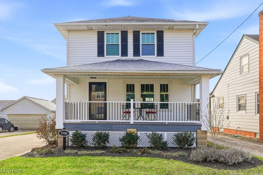 Don't miss your opportunity to own a fully renovated, move-in-ready century home tucked away on a quiet street in the heart of Cuyahoga Heights. This beautifully updated 3-bedroom, 2-bathroom residence offers 1,196 square feet of modern, worry-free living. Step inside to discover freshly refinished hardwood floors, fresh paint throughout, and spacious bedrooms filled with natural light, hardwood floors and ceiling fans. The home’s fully finished basement provides versatile additional living space, perfect for a family room, home office, or entertaining area. The updated kitchen showcases rich dark wood cabinetry and stainless steel appliances, blending style and functionality for everyday living and hosting. Enjoy peace of mind knowing that all major updates were completed in 2024, including a new roof, windows, furnace, central air, hot water tank, electrical panel, and updated plumbing. Outside, the property continues to impress with a brand-new 2.5-car detached garage and a spacious concrete driveway, offering plenty of parking and storage. Located just minutes from Kamms Corner, local dining and shopping, the Cleveland Metroparks, Cuyahoga Valley National Park, and major highways, this home offers unbeatable convenience. The village features top-rated schools, some of the lowest tax rates in the state, sewer bills paid by the village, and a recently renovated community pool with splash pad. Designed for easy living, this renovated home pairs charming details with modern upgrades for lasting comfort and peace of mind.