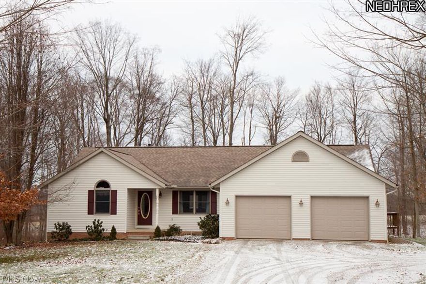 Beautiful four bedroom ranch with over 2600 square feet of living space just outside of Orrville located on a cul de sac in Gettysburg Farms.  The lot is wooded and  provides privacy for the owners.  Enjoy the wildlife as you sit on the back deck or travel down the zipline.  Or come inside and enjoy the open layout of this home.  Kitchen is complete with Shrock cabinets. Don't miss this opportunity.