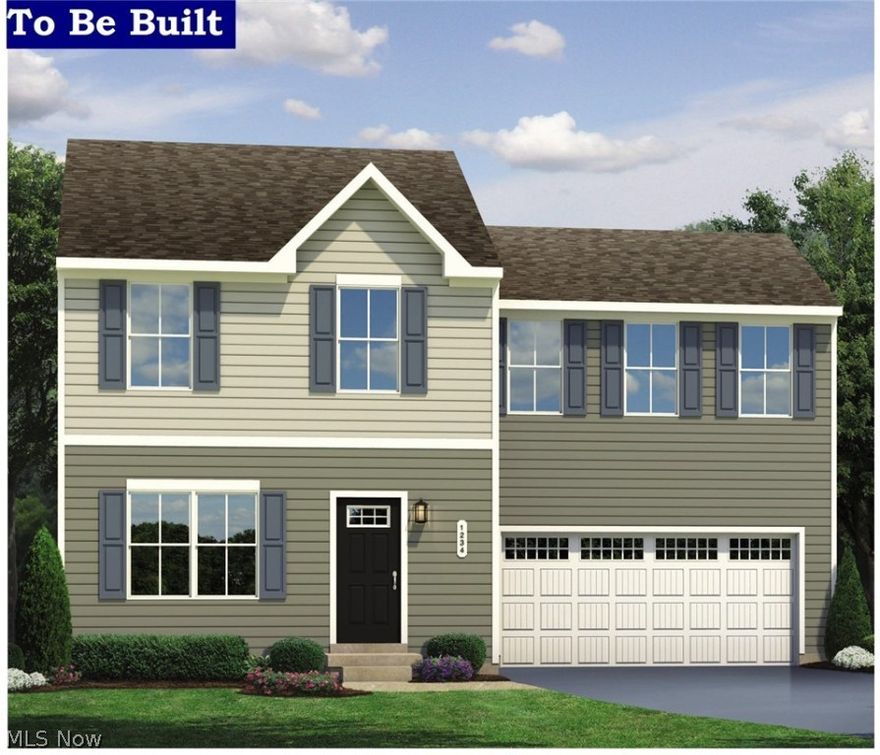This beautiful and spacious new 4 bedroom 2 car garage colonial is located in the new community, Encore at Heisley Park. It is seconds to shopping, dining and daily conveniences! Now is the time to upgrade your lifestyle! This home boasts an open concept throughout the first floor and tons of space. Enjoy cooking in your new dream kitchen with all included high efficient GE appliances, Fridge, stove, microwave, and dishwasher. The kitchen opens in to a spacious great room-perfect for entertaining. Other features of this home include 4 bedrooms with a private owner’s suite featuring a nice size walk in closet. Convenient second floor laundry including high efficiency GE washer & dryer. Storage is easy with a full basement that could be finished later for more living space as yopur needs change. Warranties on your new home give you peace of mind and your energy efficient home will save you thousands of dollars in operating costs. Call today to set up your personalized appointment.To-Be-B