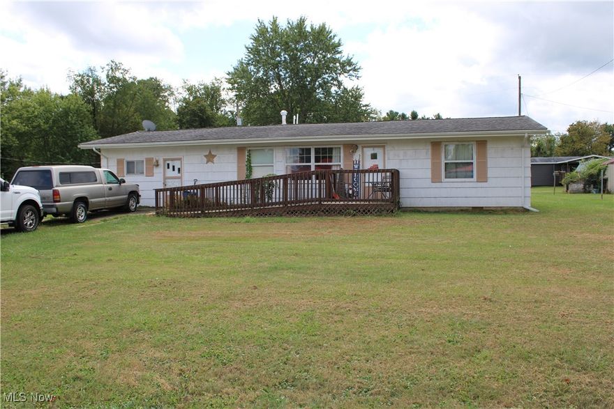 Welcome to Wilson, OH.  This Ranch home was built in 1957 on a crawl space.  1,300+ square footage offering 3 bedrooms and two full baths.  Open concept with living room/dining area flowing into the kitchen. Newer Patio doors off the dining room area. Hardwood floors.  Laundry room off of the kitchen with storage closet.  Then into the family/tv room or would make a nice game or reading room.  Home is on a water well and public water.  Also has public sewer. 

Updates:

GFA Furnace 2 years old, Roof about 10 years old, Continuous gutters 2 years old, shower in main bathroom. 

*** Sellers reserving gas, oil & mineral rights