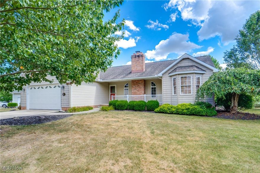 Welcome to Wellington Woods and this beautiful 2004 custom built ranch on a gorgeous homesite. It's a popular split bedroom design with so many great features. The owner's suite has a nicely sized walk-in closet plus a bonus closet in the bedroom itself. The owner's bath has a lot of great storage space and a walk-in shower. Solid surface counters adorn the kitchen along with an eating bar and french doors to the beautiful backyard area. The kitchen, dining room, and vaulted family room are open to each other making the floor plan feel even more spacious. Opposite the owner's suite you will find the other two bedrooms and a second full bath. There is also a half bath/laundry room combo as you enter the house from the 2-car garage. The full basement could be finished should you need more space plus it's pre-plumbed for a bath. An absolute standout feature of the home is the 12x20 covered composite deck overlooking the very private backyard. From the deck, step down to a small paver patio and privacy fence which couldn't be a better spot for a hot tub in the upcoming fall months. Now is your chance!