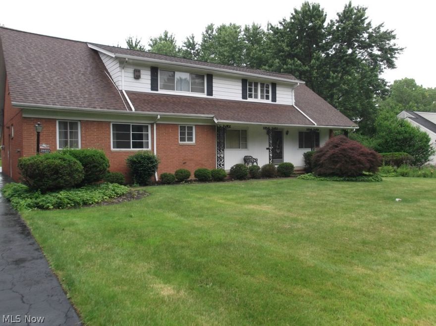 Spacious five bedroom home situated on private landscaped ½ acre lot! First floor has large eat-in kitchen w/abundant cabinets & counters,  laundry/mudroom, family room w/custom built-ins &wood floor, living room & dining room share a two-sided fireplace.  All bedrooms are upstairs and have hardwood floors. Heated  Patio Enclosure across entire back of house—great for entertaining!  Over-sized 2+ heated garage & extra parking in rear of house.   No thru traffic—dead end street.  Convenient to all of Beachwood’s excellent schools & outstanding amenities! Make this great house your own!