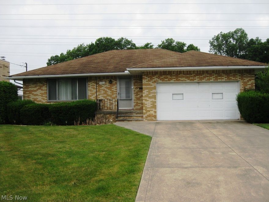 Great potential in this 3 bedroom 1 1/2 bath home with spacious eat-in kitchen, dining room & family room all on first floor full basement and partially finished. Most things in home are original except for furnace & a/c, water tank and newer driveway. Suggest cash or rehab loan. Great location and nice deep yard close to Middleburgh Hts Rec center, Hospital,  I-71, shopping, Metroparks and more.