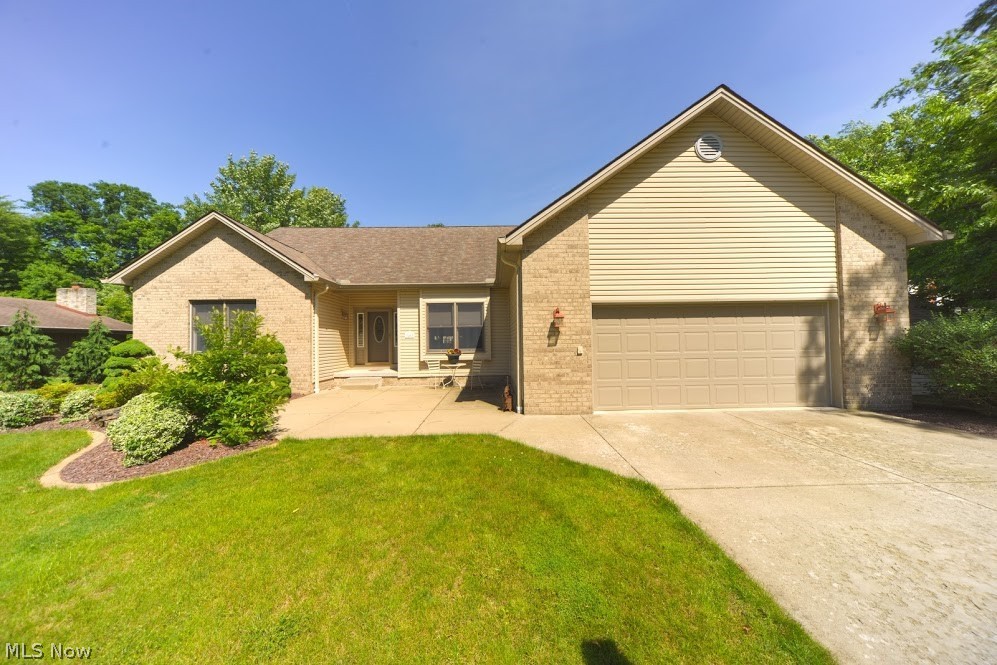 This Poland ranch in a desirable neighborhood was custom built by the original owner and has features not found in just any home. The large driveway offers plenty of room for parking when entertaining - and with a home like this, you WILL want to entertain! The granite kitchen countertop offers plenty of prep space and the open floor plan will keep all your guests mingling in the living and dining area with it's impressive vaulted ceiling. Guests or children can reside on the left side of the home with it's three bedrooms and full bath while YOU, the new owner, seek solace in the master bedroom to the right with walk-in closet and master bath. Bigger events that require more space can be moved to the finished basement offering over 1,200 square feet of wide open space, a gas fireplace and half bath. Picture you and your guests taking in the big game on the ceiling-mounted projection TV with a whopping 132" diagonal viewing area! Outdoor entertaining is accomplished on the 18' X 2