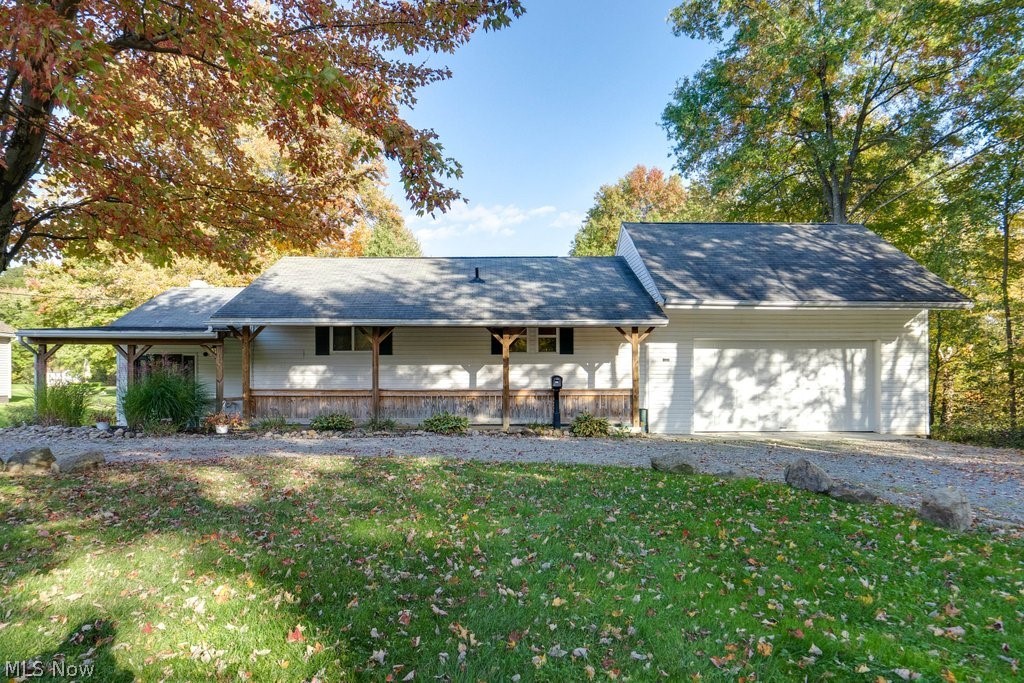 Just listed! This well-maintained country home has a spacious kitchen with plenty of counter space for cooking and entertaining. The open floor plan flows nicely from the kitchen to the living room, making it feel cozy and inviting. The vaulted ceilings, patio doors, and quiet road make this home so perfect for your country home get-a-way. Good sized bedroom with plenty of closet space. There is also a full walk-out basement that could be finished for even more living space. This home is situated on a large, fenced-in level lot with mature trees and plenty of room for outdoor activities. Acreage goes beyond the fence giving you a deep wooded area behind it. Freshly stained deck for hanging out and large attached garage gives you lots of storage space. Don't miss owning this piece of country living with over an acre of land Call today for your private showing!