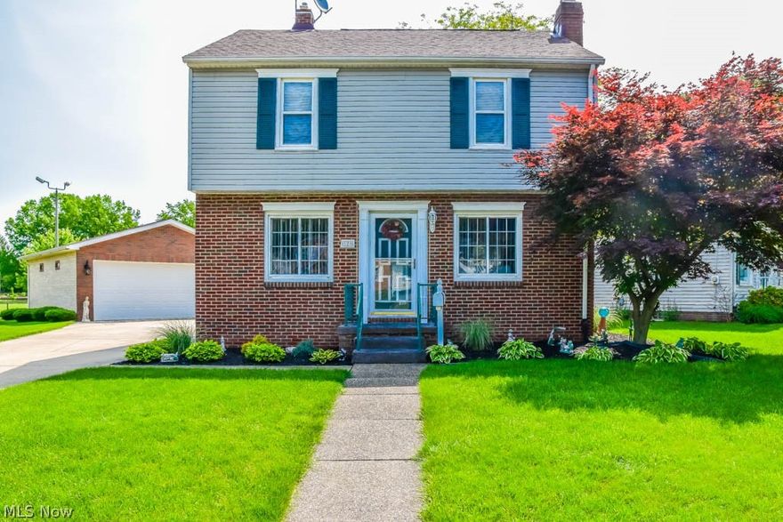 Beautiful 3 bedroom, 2 full bath colonial with wonderful curb appeal! The siding, gutters and roof are less than 5 years old and the windows have been updated. The meticulous yard has been beautifully landscaped. It is partially fenced for privacy and offers a shed and back patio perfect for entertaining. Inside, whip up your favorite recipes in the fully applianced kitchen with granite counters, tile backsplash, an undermount sink and a breakfast nook. Enjoy meals in the formal dining room with a chair rail and sliding doors to the patio. Gather in the spacious living room boasting a brick gas/wood fireplace. Upstairs, there are 3 bedrooms with good closet space, deep built-in storage and a full bath with a jetted tub. The full basement is partially finished with a couple of rec rooms, a full bath and a laundry/utility room. Updated plumbing and electric. Oversized 2-car detached garage. Situated in a lovely Ellet neighborhood a stone’s throw away from Davenport Park. Come see all thi