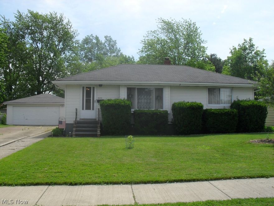 3 Bedroom, 2 Full Bath Ranch with Finished Basement sitting on 1/2 Acre park-like yard! 2 car detached Garage with a covered Carport on the side!  2 Full Baths -main floor and basement. Hardwood Floors throughout and ceiling fans in every room! Vinyl tilt-in windows!  Furnace (2010), Carpet (2010), electrical updated! Home Warranty included.