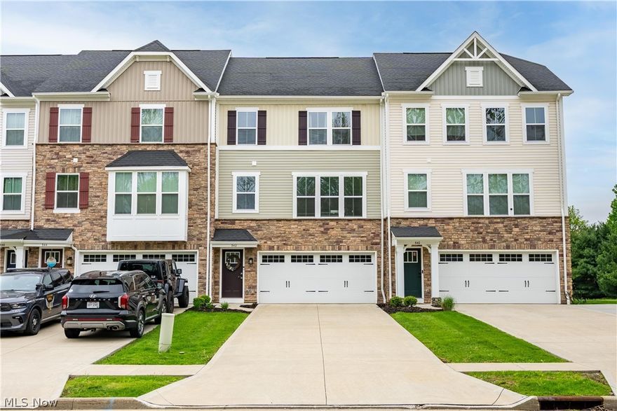 Welcome to this recently built 3 story townhouse located in The Townhomes of Stonebridge! This stunning property offers over 1,700 sq. ft. of bright and airy living space, showcasing a neutral color palette, expansive windows, luxury vinyl plank flooring, and a unique layout. Step into the foyer, complete with access to the attached 2 car garage. Upstairs the open-concept great room is perfect for gathering with family and friends, seamlessly flowing into a beautiful eat-in kitchen featuring deep wood cabinetry, stainless steel appliances, an oversized island, and a dining area that fits a large dining room. Tucked behind the great room is a convenient half bath, a linen closet, and a nook that's perfect for an office or kids play space. On the third floor, you'll find three generously sized bedrooms with ample closet space, and two full bathrooms. The primary suite includes a spacious walk-in closet (8x6) and a private ensuite with a double vanity, a soaking tub, and a walk-in shower. One of the many perks of this layout is the third-floor laundry room, no more hauling clothes up and down the stairs! Finishing this home is the first floor recreational room with multiple storage closets, access to the attached garage, and access to the back patio. The back yard is the perfect space to entertain or enjoy time soaking up the sun. Additionally the association provides a dog park, a walking path, and a kiddie park. Schedule your private showing today!