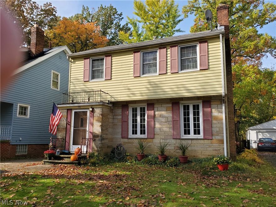 Your new home awaits you! Come see this 3 bedroom, 1.5 bath colonial today! This spacious home features a large living room with wood burning fireplace. Half bath off the eat-in kitchen which has loads of cabinetry and counter space. Formal dining room with hardwood flooring. Family room with sliding glass doors leading to the newly installed patio and large fenced in yard. The second floor includes full bath, 2 hall closets for added storage space, and a walk-up attic. Don't miss the walk-in closet and fireplace found  in the  largest bedroom. The very large basement has a rec room with wood burning fireplace, ample storage, workspace, laundry, and glassblock windows. Newer windows/doors, driveway, hot water heater 2015.