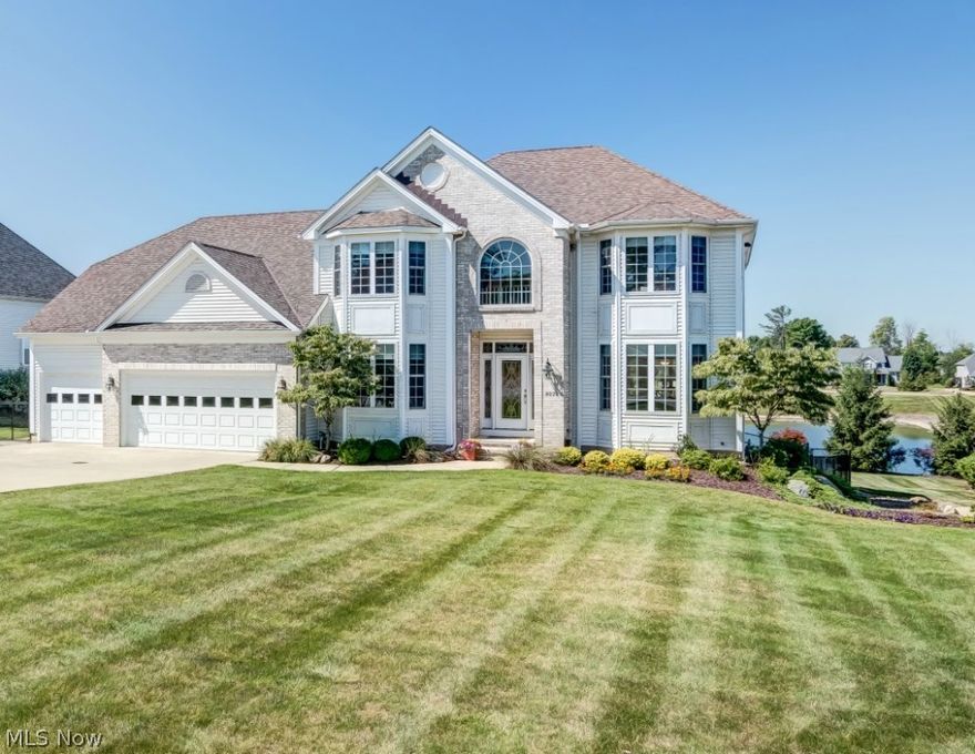 This stunning Colonial has outstanding views of the lake in Lake Forest! Attention to detail shines through in every room of this gorgeous energy efficient home!  Geo Thermal heating keeps the gas bills averaging/$20 a month! 3 separate composite decks for entertaining all overlook the well maintained fenced in yard & lake! Both Master Suites have porcelain tiled showers, air spa tub surrounded in porcelain tile, large walk in closets & their own private decks! Both a first floor & second floor laundry room! Gourmet Kitchen boast granite kitchen countertops, tile back splash, center island, walk in pantry, wine fridge and under mount & up lighting for ambience while entertaining! All appliances stay! Large study with glass doors & a large closet could be used as a 5th bedroom!  Whole house vacuum, surround sound in family room & deck, security system.  3 Car insulated garage with tons of storage and a lift chair for the 1st floor master that can easily be used as an in-law suite.