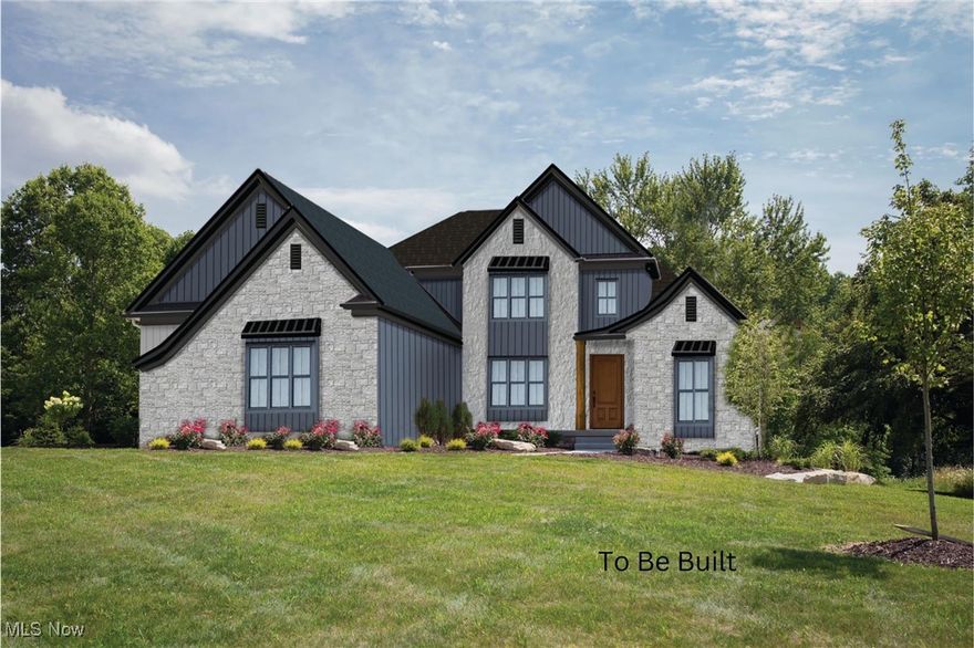 Welcome to Viewpoint, one of North Royalton’s newest communities where you can build your dream home with Modern Home Concepts that delivers energy-efficient, modern living paired with stunning architecture. This to be built home features an open-concept floor plan and high-end finishes tailored to today’s lifestyle. Build this 4 bedroom, 4 full and 1 half bath home with finished basement or ask about other opportunities to build in this development. Step into a spacious foyer leading to a private study or home office. The large great room opens to a covered patio, complete with a cozy stone fireplace, perfect for cooler months. The chef’s kitchen stands out with custom maple cabinetry, soft-close drawers and doors, a large center island, sleek quartz countertops, stainless steel appliances, and a generous walk-in pantry. The owner’s suite offers a luxurious retreat with an oversized tiled shower, soaking tub, dual vanities, and a spacious walk-in closet. Two additional bedrooms share a full bath with dual sinks, quartz counters, and durable LVT flooring. Convenience is key with a mudroom and laundry room conveniently located on the main level. The home also features a partially finished basement with a full bath, with the potential for a rec room and fourth bedroom. As an Energy Star® builder, Modern Home Concepts includes energy-efficient windows, solid core doors, and quartz countertops as standard, along with a one-year builder warranty and a 20-year foundation warranty. Photos are for illustration purposes