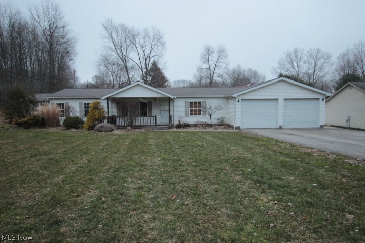 Great Ranch with an open floor plan and lots of great space. Much larger than it looks from the road. bedroom added with woodwork and vaulted ceiling and an office just off of that. Large laundry area. sold as is.