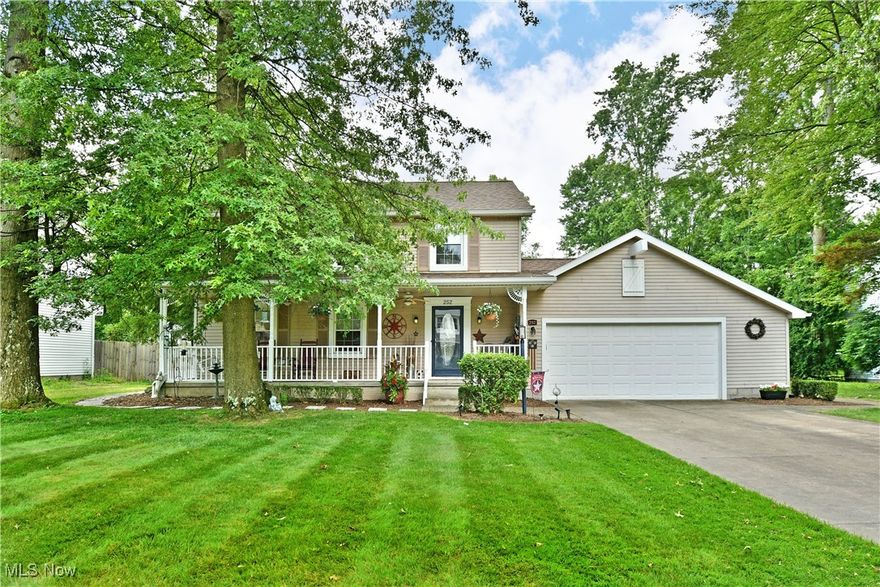 Are you looking for that Cortland home that has it all? Your search ends today as you explore the impressively spacious layout of this remarkable two-story residence! With something for everyone and then some, the engaging home first attracts with its covered front porch and great looks, followed by a fenced-in backyard complete with an expansive rear patio area and an above ground pool to cool you off in the summertime heat. A closer eye will notice the secondary covered side entrance, offering private entry to a full in-law suite for easy caretaking as needed. It would also make a great space for adult children use as an apartment.  Step past the decorative entry door to find the tiled foyer and main staircase. A half bath awaits garage access while opposite, a welcoming living room wraps around to find the formal dining space. The central kitchen brings a shimmering tiled backsplash with stainless appliances and additional eat-in dining. Adjacently, the robust family room showcases the brick lined fireplace and substantial mantle before revealing pass-through access to the in-law suite where first floor laundry is found. The suite itself provides a full kitchen, dining area, full bath and bedroom along with a robust great room layout. Upstairs, take advantage of the incredible, four-bedroom layout and accompanying full bath with jacuzzi style tub. Dry storage and utilities are found at the basement level. New roof in 2023, New AC in 2022 on main house and new AC in 2024 in the in-law suite. New cabinets, countertop and floor in kitchen, Lifetime warranty on water proofed basement. 1 year 2-10 Home warranty included. Very motivated sellers! Make an offer!