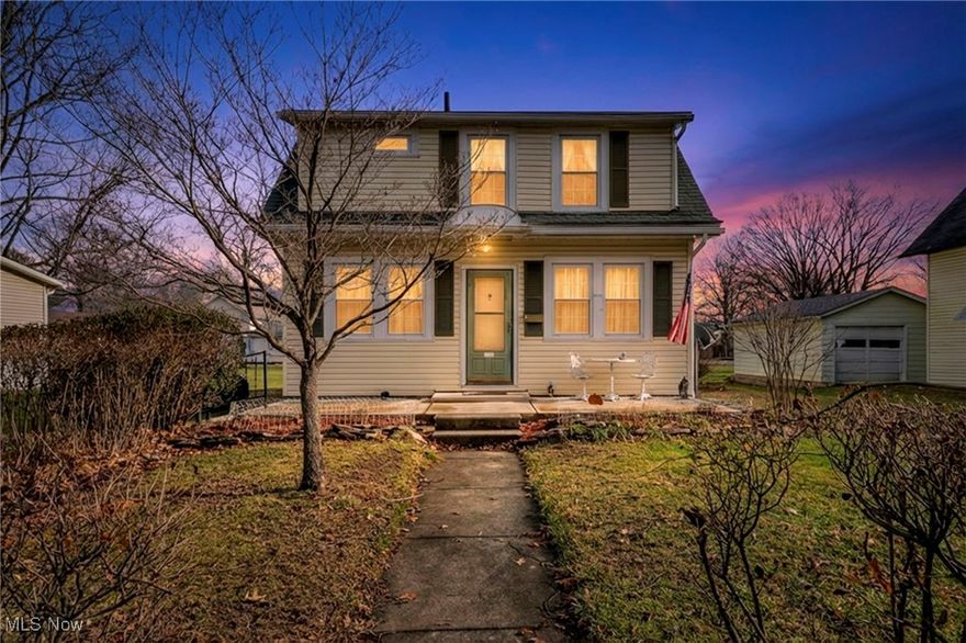 This classic 4-bedroom, 2-bathroom home offers 1,154 square feet of living space on a quarter-acre lot in the heart of Wellington Village Township. Built in 1928, it blends vintage charm with everyday function, including a one-car garage. Inside, you'll find a main-floor bedroom and bath for added flexibility, plus three additional bedrooms upstairs. The home features a large kitchen with plenty of cabinet space and a cozy layout ready for your personal touch. With a spacious yard, covered front porch, and detached garage, there's room to garden, gather, or grow. Located in the Wellington School District, this home is close to village amenities and commuter routes without the noise. Whether you're a first-time buyer or looking for value in a well-established neighborhood, 222 Union Street delivers affordability and location in one. Listed at $169,000 with no HOA and low township taxes, this home offers a smart entry point into Lorain County living. For more details or to schedule a showing, call or text today.