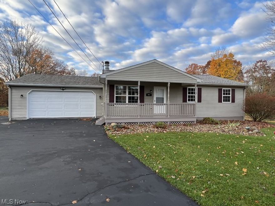 Newly renovated three bedroom, two bath home, living room with gas fireplace, eat in kitchen, new stove, microwave, and dishwasher. Home features two updated baths, all new floor covering, freshly painted interior,  new water softner.  Large basement for additional living area, two car attached garage, recently painted front porch and rear deck. New roof (October 23), new shutters, driveway sealed, recently landscaped, two car attached garage,  large lot with two stall horse barn and storage shed.