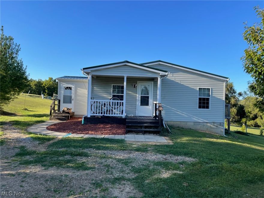 Looking for something with a little bit of land just outside of town? Looking for something close to everyday necessities? This may be just what you are looking for! Minutes from New Concord and Cambridge makes for easy access to the interstates. The 3-bedroom 2 bath modular home is set on a block foundation. A new metal roof was installed in April of 2023. Newer range and washer within the last 6 months. A deck is on the east side of the house. Has an efficient layout and plenty of storage. Showings are only on Saturday and Sunday between the hours 12:00 noon and 7 PM. The listing agent is to be present for all showings. Seller will pay for standard homeowner's title insurance and for the title search.