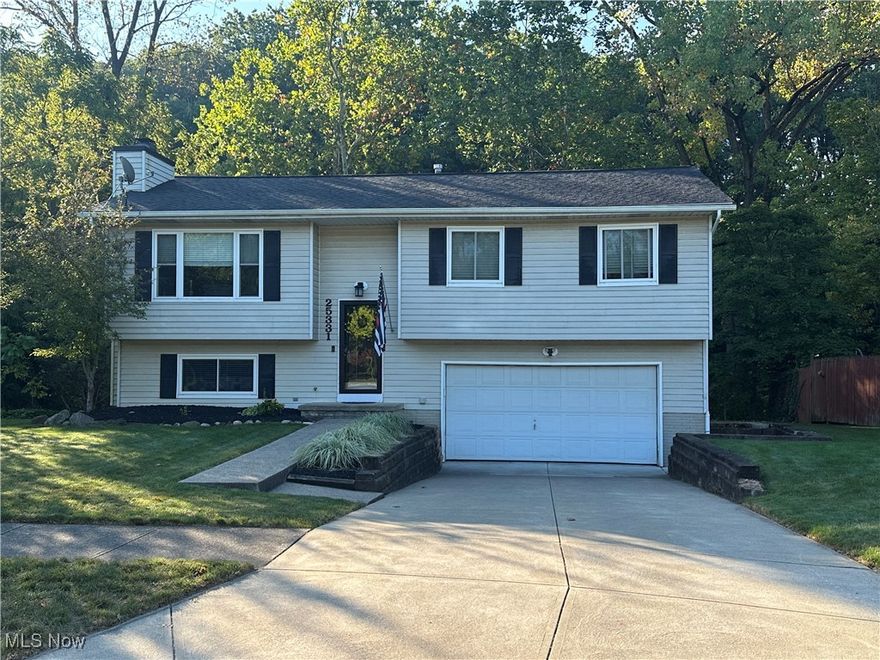 The perfect home setting! This amazing home is nestled on a cul-de-sac lot overlooking to Rocky River. Beautiful wooded setting offering breathtaking views of the river from your 22x16 elevated deck. Inside enjoy all the comforts one floor living in this raised ranch with the added bonus of a finished, walk out lower level complete with an amazing fireplace. Lower level deck 220V equipped ready to add your hot tub. Main living area features gorgeous hand scraped, engineered hardwood floors. Home updates include windows and doors, as well as whole house furnace/AC/Humidifier. All appliances stay! Nothing to do but move in. Schedule your private showing today.