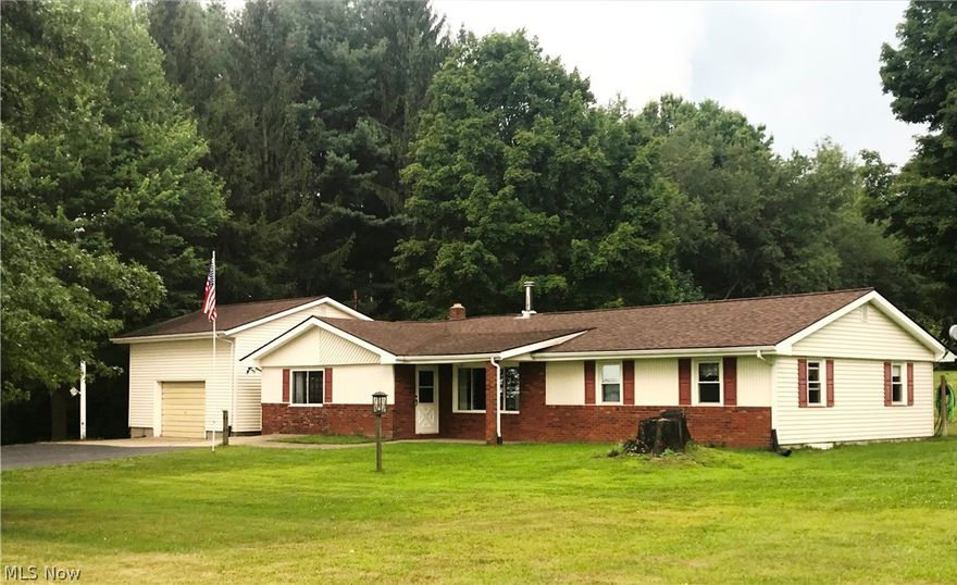 One floor living at its best in this absolutely beautiful, completely updated ranch on 2 picturesque acres. Wonderful property featuring a stocked pond and two story 32 x 30 Barn/outbuilding. You will love all of the updates that have been done to this home including all newer flooring and designer LED lighting throughout. Custom kitchen has all new stainless appliances and access to covered patio that is a perfect place to relax and enjoy the view! Dream laundry room has a new top of the line washer/dryer that stays, spacious folding area and lots of cabinets. Two full bathrooms have lovely tile work. The living room features a cozy wood burning stove. The oversized 2 car garage has high ceiling to accommodate an RV/Boat/Semi. Other updates include roof 2009, hot water tank 2017, and vinyl windows. New 200 AMP Box and Service line into house. NEW SEPTIC SYSTEM OCTOBER 2018. Includes home warranty. Move in condition - Mrs. Clean lives here!